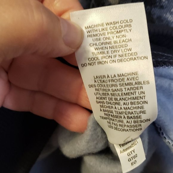 Champion Women's Navy Grey Tie-Dye Hooded Sweatshirt - Size: Large - Picture 4 of 12